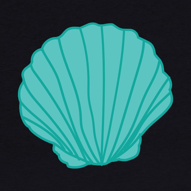 Teal Seashell by courtneylgraben